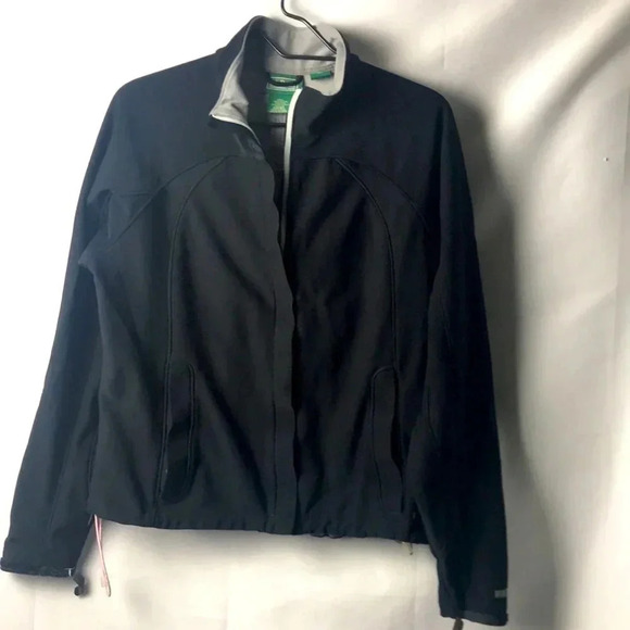 LL BEAN WINDSTOPPER WOMENS SIZE LARGE BLACK JACKET - Picture 1 of 12